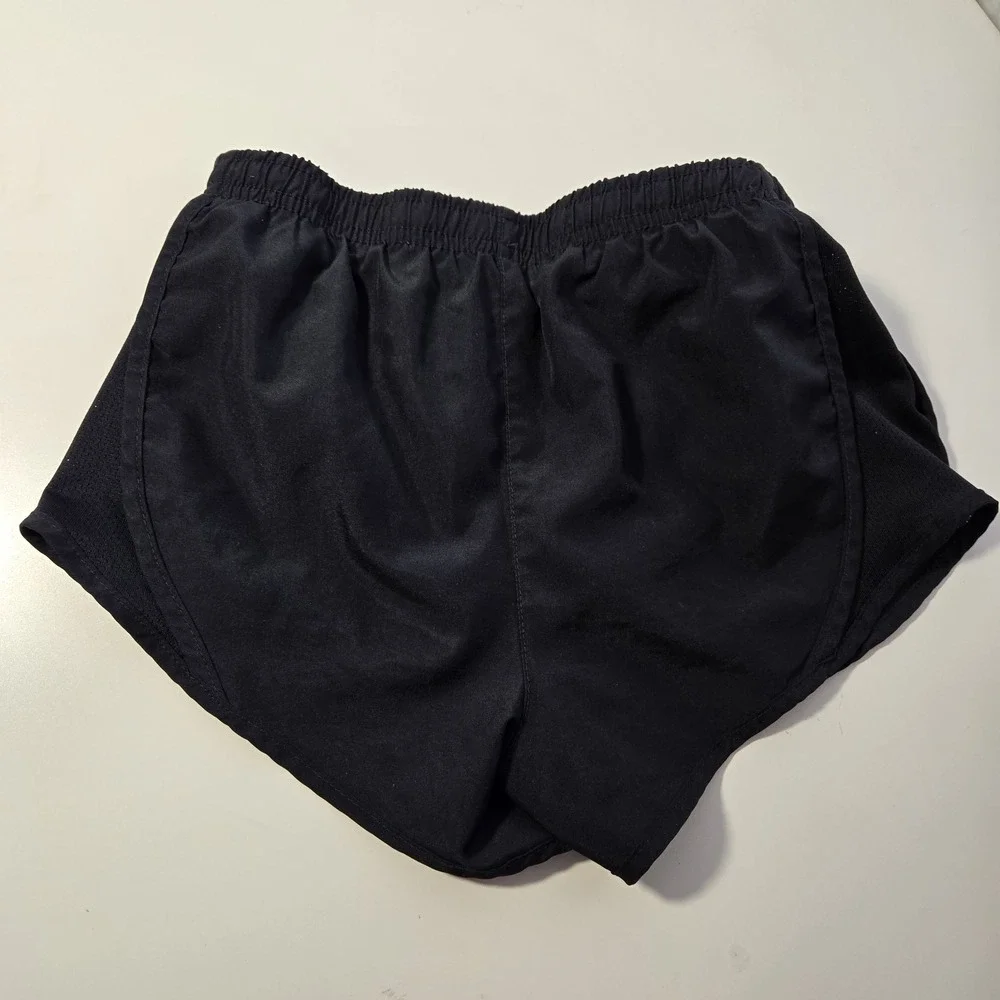 Nike Girls Black Dri Fit Running  Shorts‎ Size XS Built in Brief And Drawstring